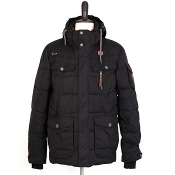 2021男士冬款时尚加厚保暖抽拉带帽体强设计感棉外套