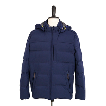 男士冬款时尚连帽强设计感羽绒夹克